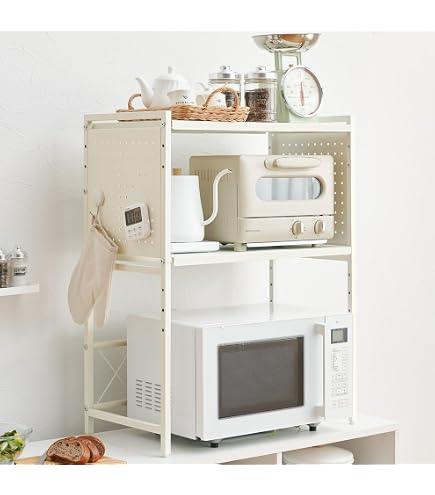 Amazon｜CZLZY レンジ上ラック 3段 キッチンラック 伸縮 幅36～62cm